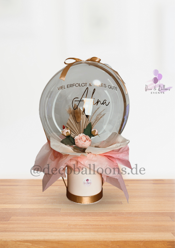 BUBBLE BALLON MIT GETROCKNETEN BLUMEN